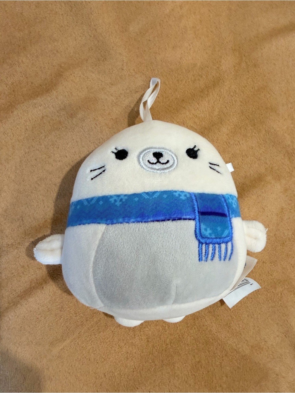 Squishmallow Plush Ornament 3.5"  Lucille the Seal plush ornament.